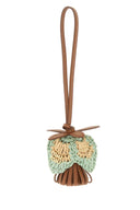 Charm Miu Miu In Pelle E Rafia Multicolor