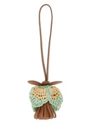Charm Miu Miu In Pelle E Rafia Multicolor
