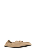 Mocassini Miu Miu In Nappa Sabbia Con Ruches
