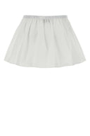 Miu Miu White Poplin Mini Skirt