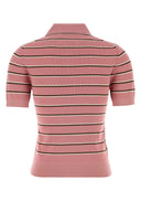 Miu Miu Embroidered Stretch Cotton Blend Polo Shirt