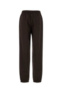 Joggers in twill color cioccolato di Miu Miu