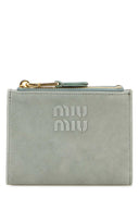 Miu Miu 薄荷绿皮革钱包