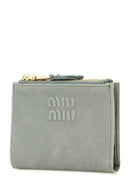 Miu Miu 薄荷绿皮革钱包