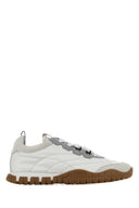 Miu Miu White Re Nylon And Suede Sneakers