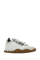 Miu Miu White Re Nylon And Suede Sneakers