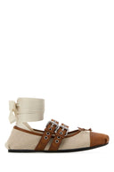 Miu Miu Two Tone Canvas Ballerinas