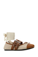 Miu Miu Two Tone Canvas Ballerinas