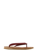 Miu Miu Red Rubber Thong Slippers