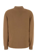 Miu Miu Camel Wool And Suede Cardigan