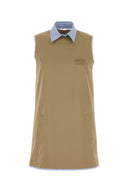 Miu Miu Cappuccino Cotton Mini Dress