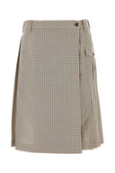 Gonna Miu Miu In Misto Nylon Ricamato