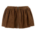 Minigonna Miu Miu in camoscio color cammello