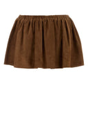 Minigonna Miu Miu in camoscio color cammello