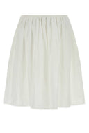 Miu Miu White Cotton Blend Skirt
