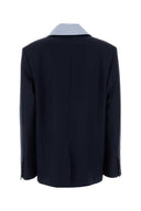 Miu Miu Navy Blue Wool Blazer