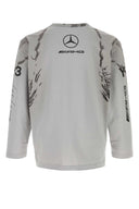 Y3 Mercedes Grey Cotton Oversize Y 3 X Mercedes T Shirt