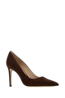 Stuart Weitzman Brown Suede Stuart Power 85 Pumps