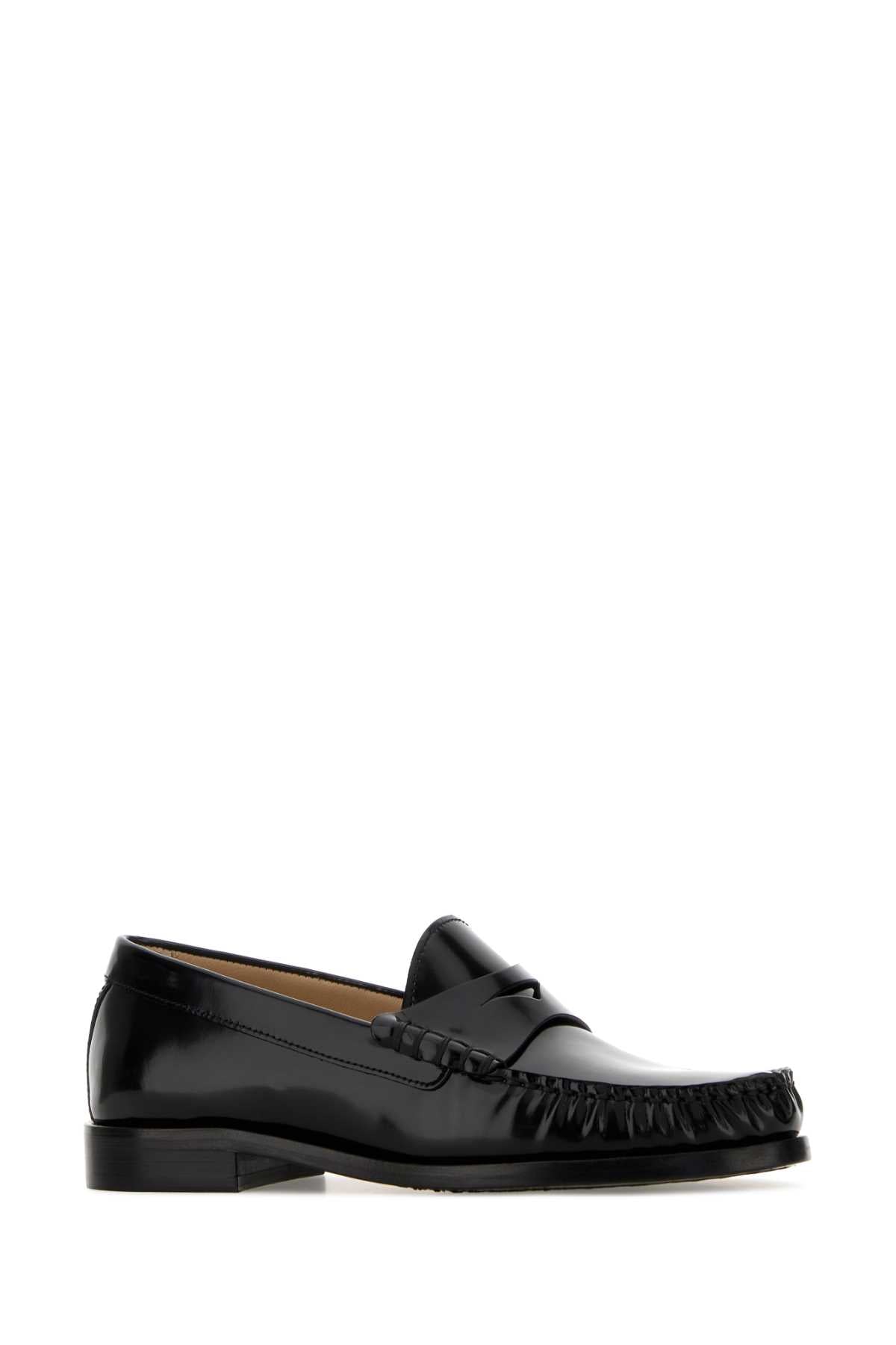 Stuart Weitzman 黑色皮革 Lottie 乐福鞋