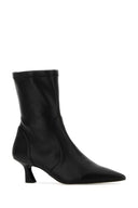 Stuart Weitzman Black Leather Vinnie Ankle Boots