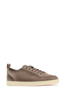 Santoni Dove Grey Leather Montecarlo Sneakers