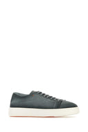 Santoni Graphite Suede Damps Sneakers