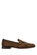 Mocassini Scacco in camoscio marrone Santoni