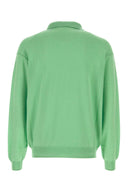 Auralee Green Wool And Silk Polo Shirt