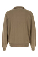 Auralee Cappuccino Wool And Silk Polo Shirt