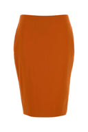 Orangefarbener Rock aus Stretch-Viskosemischung von Saint Laurent