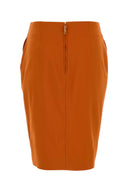 Orangefarbener Rock aus Stretch-Viskosemischung von Saint Laurent