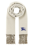 Sciarpa reversibile Burberry in cashmere avorio