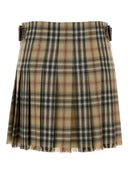 Minispódnica z haftowanej wełny Burberry