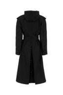 Burberry Black Nylon Trench Coat