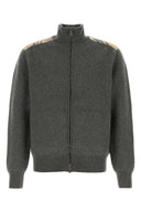 Burberry Dark Grey Wool Blend Cardigan