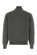 Burberry Dark Grey Wool Blend Cardigan