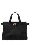 Czarna skórzana mini torebka Burberry Cotswolds