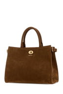 Burberry Brown Suede Small Cotswolds Handbag