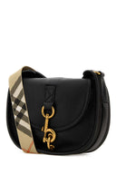 Burberry Black Leather Mini Messenger B Clip Crossbody Bag