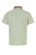 Polo Burberry in piquet verde menta