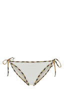 Burberry White Stretch Nylon Bikini Bottom
