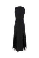 Loulou De Saison Black Silk Iraka Dress