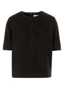 Loulou De Saison Brown Suede T Shirt