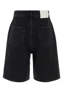Loulou De Saison Black Denim Isu Bermuda Shorts