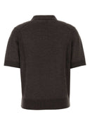 Loulou De Saison Dark Brown Cashmere Migo Polo Shirt