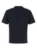 Zegna Midnight Blue Cotton And Silk T Shirt
