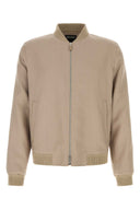 Zegna Cappuccino Linen Bomber Jacket