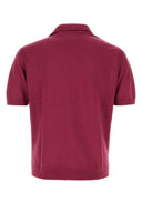 Zegna Tyrian Purple Knit Polo Shirt