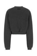 Fear Of God Essential Charcoal Cotton Blend Oversize Sweatshirt