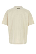 Fear Of God Essential Melange Ivory Cotton T Shirt
